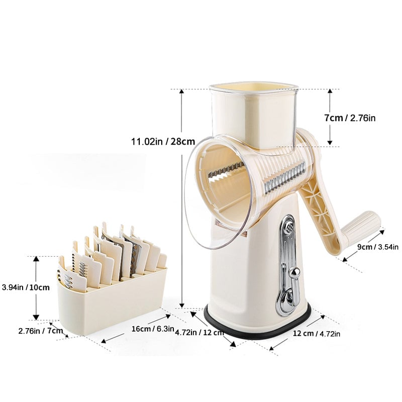 BowLift | 5 in 1 Cheese Vegetable Grater with Handle