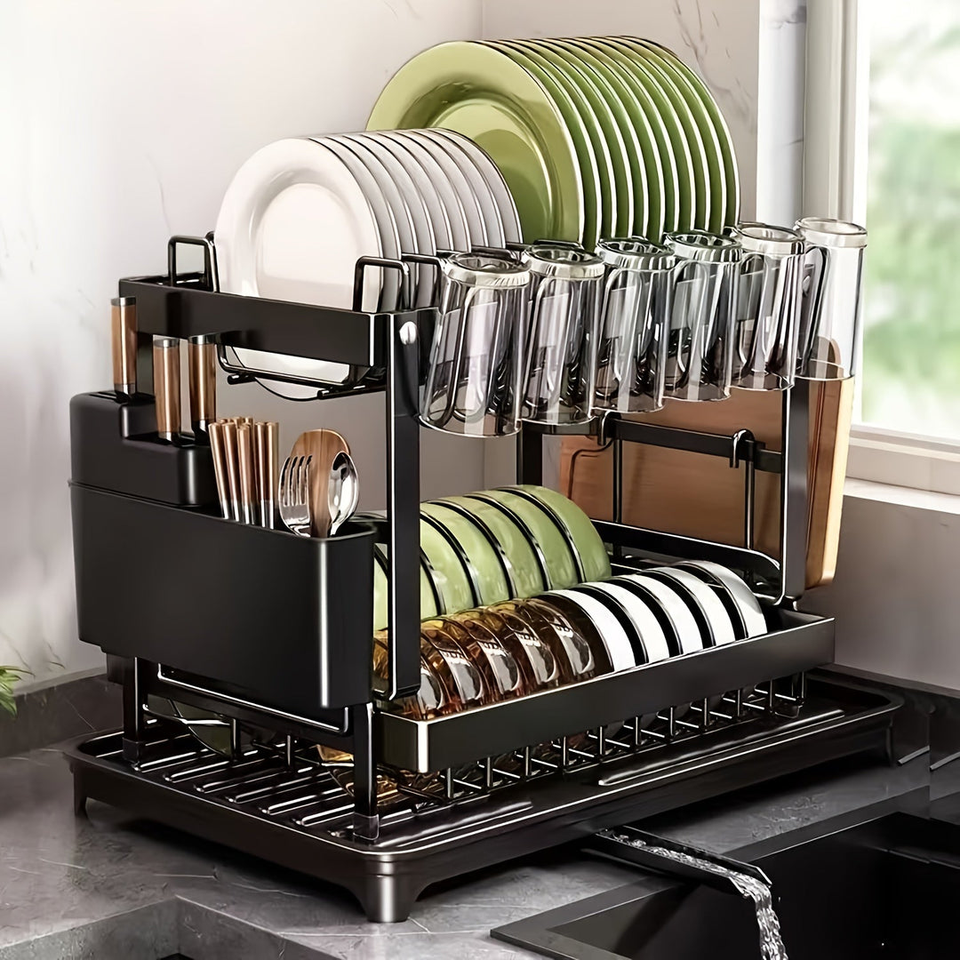 Draining rack 2 tiers with drainage | Bowlift