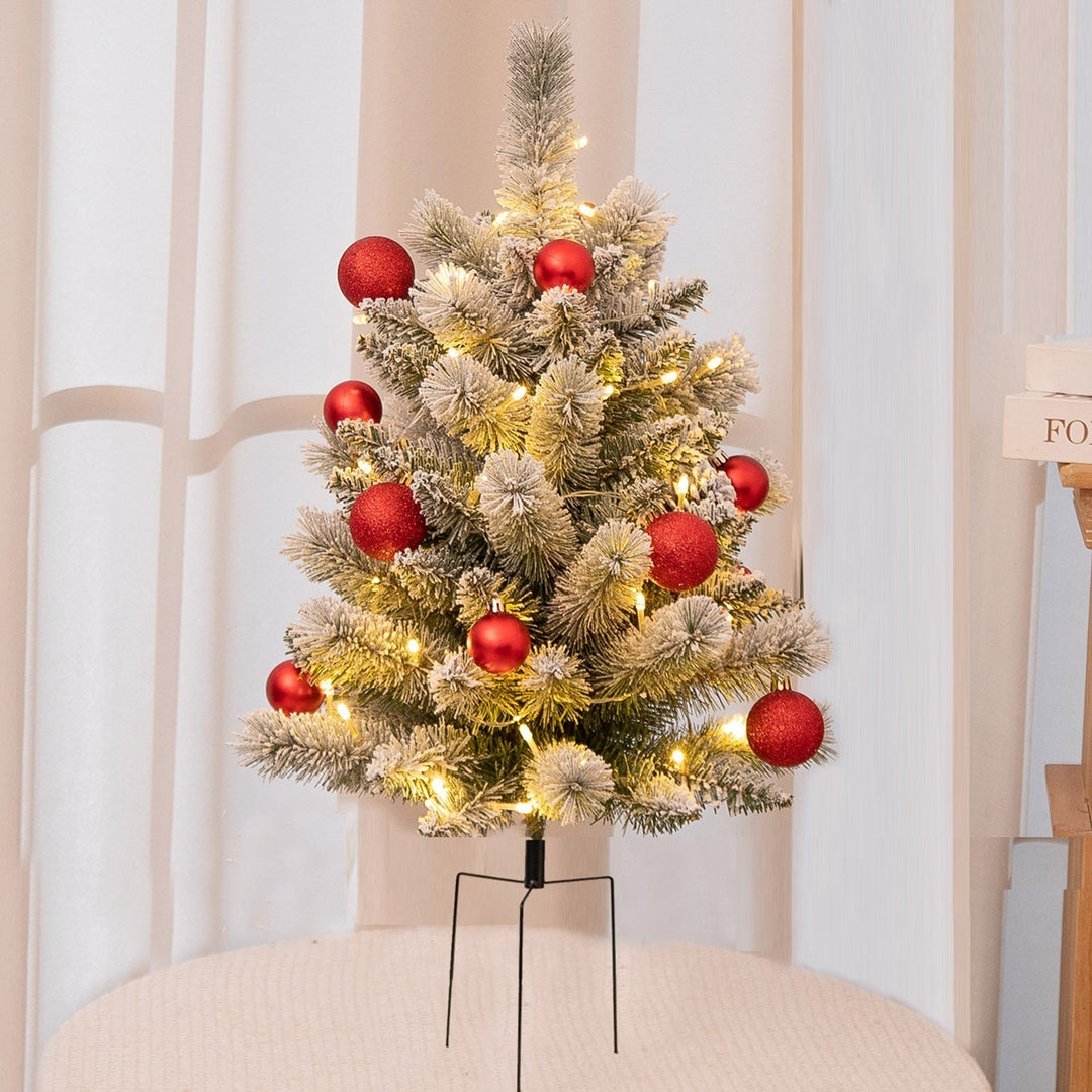 BowLift | Christmas urn decoration with LED lights | Realistic pine branches & berries | Indoor and outdoor