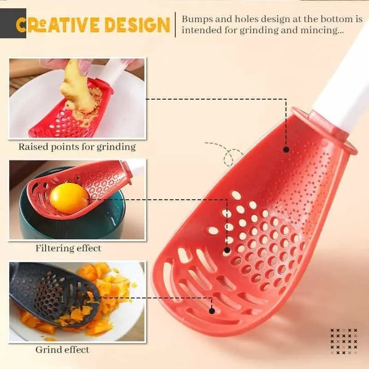 BowLift | Multifunctional kitchen spoon for mashing and straining