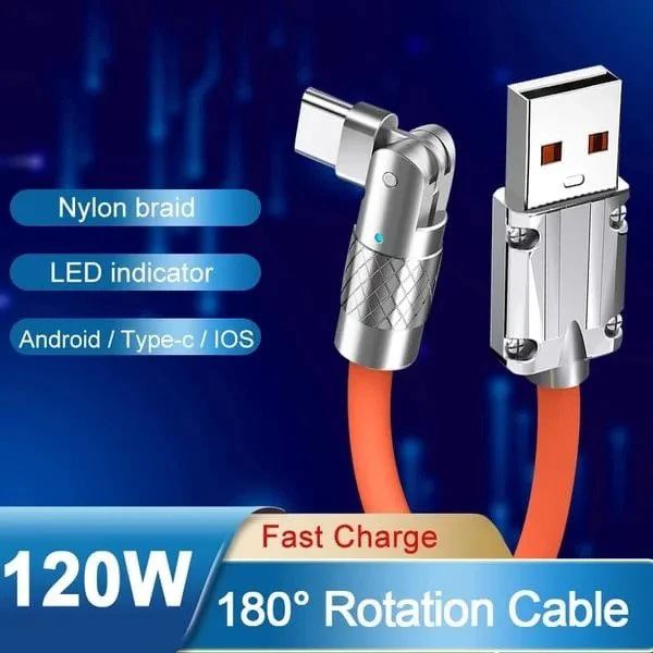 BowLift | 180 degree  Rotating Fast Charge Cable