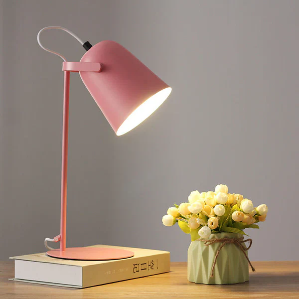 BowLift | Nordic Macaron Color Creative Iron Bucket Design Light Table Lamp