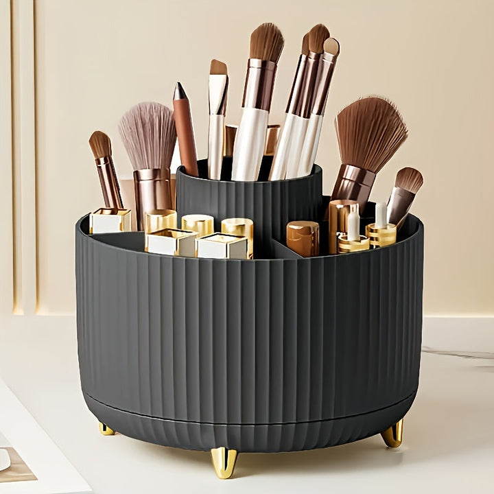 BowLift | GlamSpin – 360° Rotating Makeup & Desk Organiser with 5 Compartments