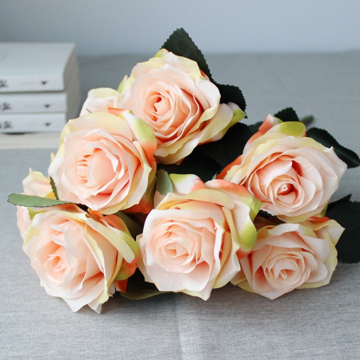 Lifelike Silk Rose Bouquet