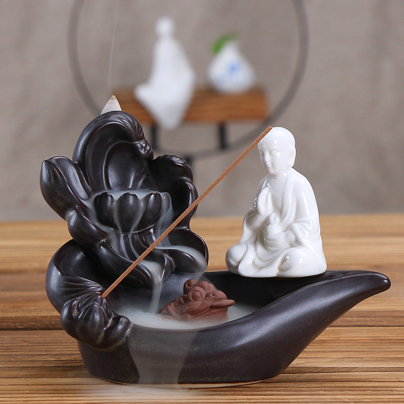 Elegant Lotus Meditation Incense Holder