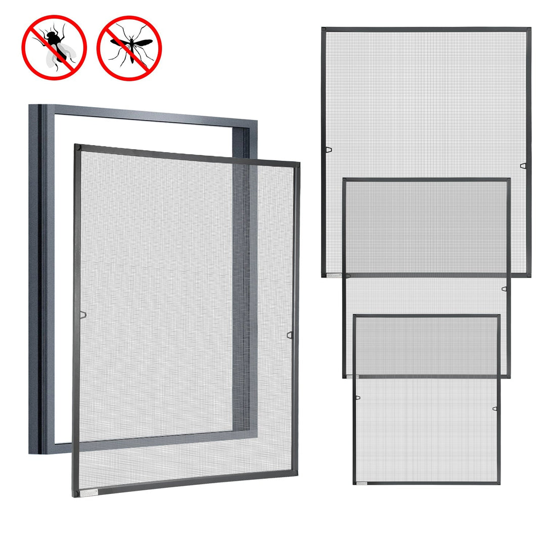 Fly screen window insect protection anthracite | Bowlift