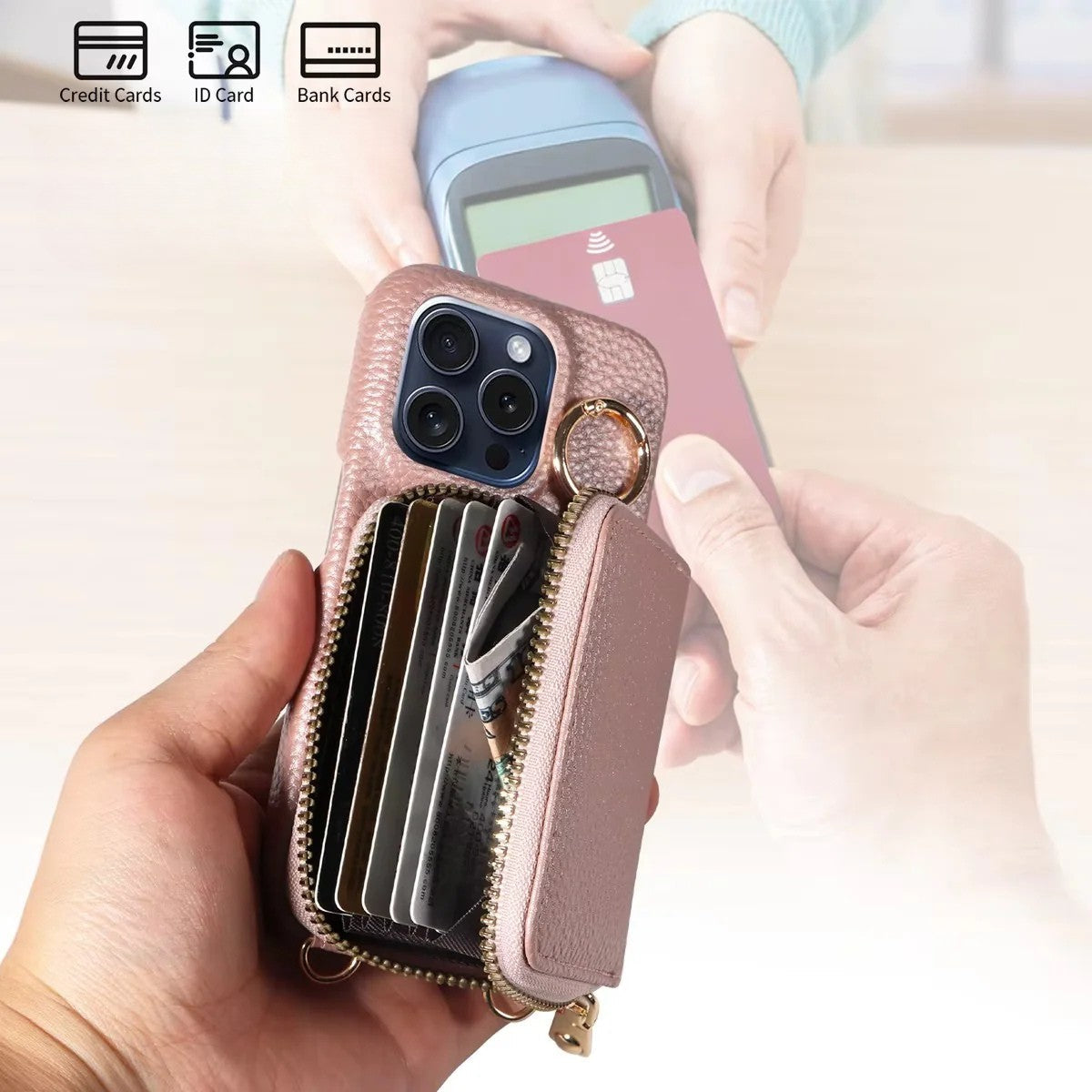BowLift | Premium Leather Multi-Function iPhone Case with Anti-Degaussing Protection