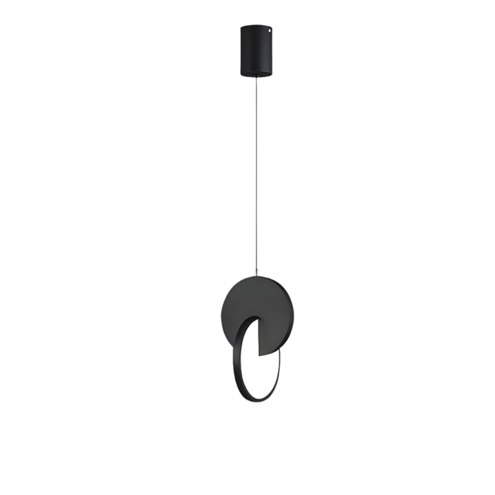 Modern Scandinavian LED Pendant Lamp with Round Frame and Warm Glow Bowlift