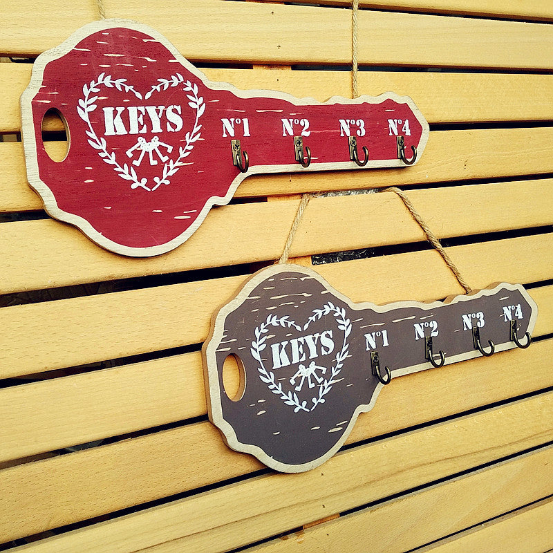 Vintage Key-shaped Wall Hook Rack