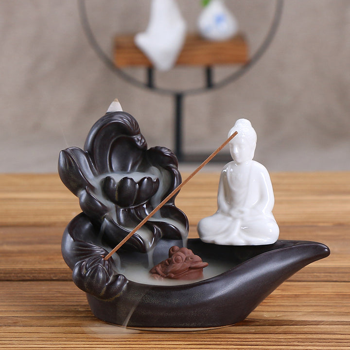 Elegant Lotus Meditation Incense Holder