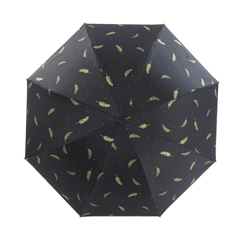 Ladies Automatic Folding Umbrella with Elegant Spring Design Bowlift