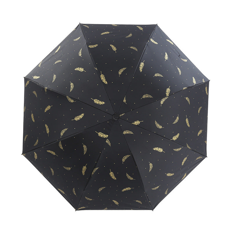 Ladies Automatic Folding Umbrella with Elegant Spring Design Bowlift