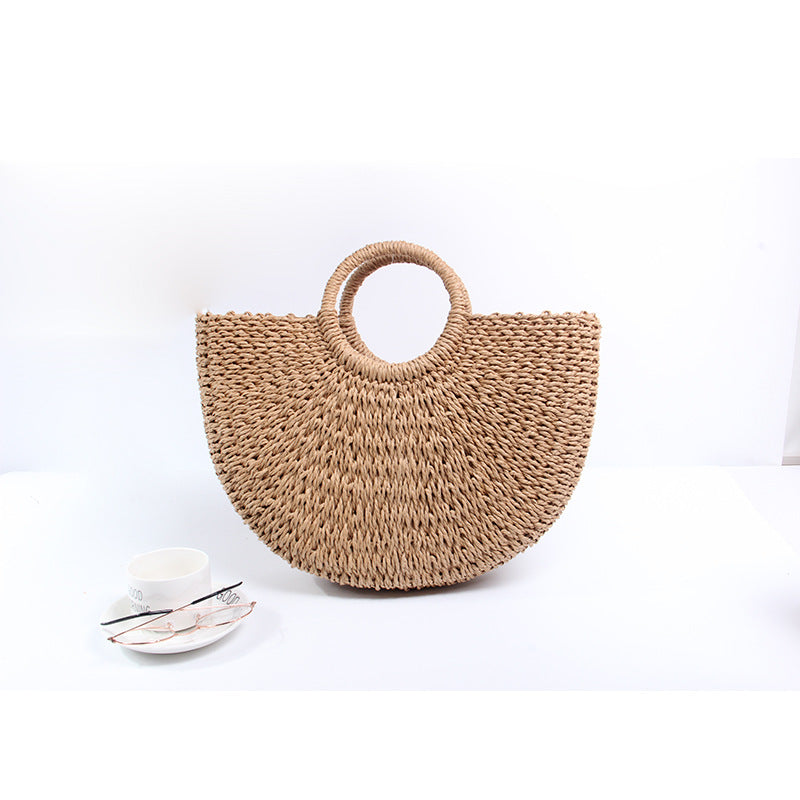 Generous basket bag with charming round handle Bowlift