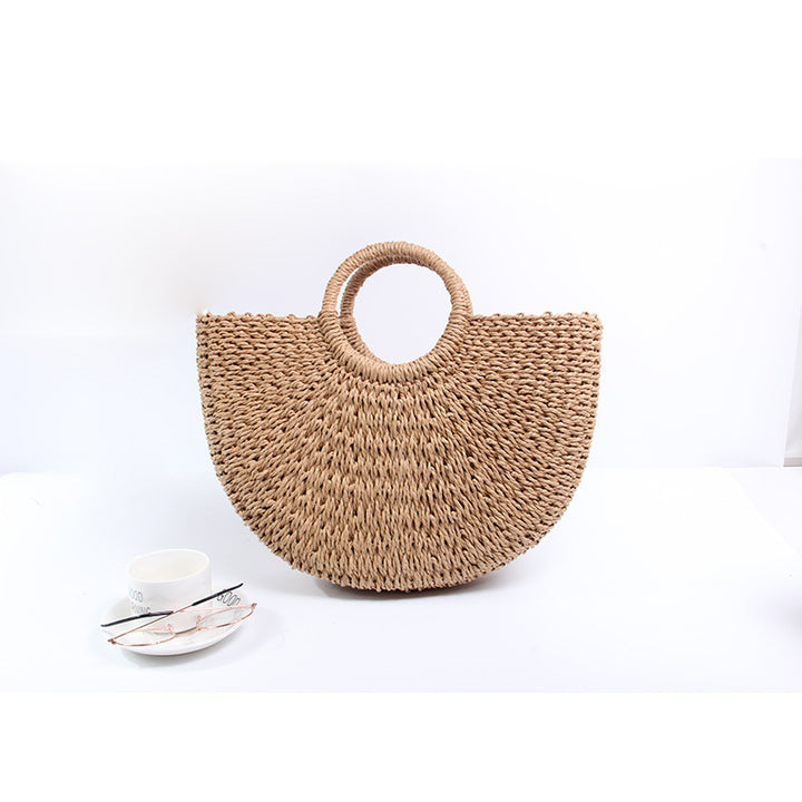 Generous basket bag with charming round handle Bowlift