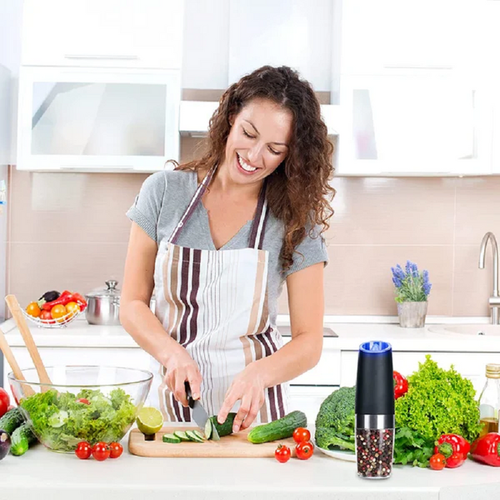 BowLift | Automatic Electric Gravity Induction Salt and Pepper Grinder