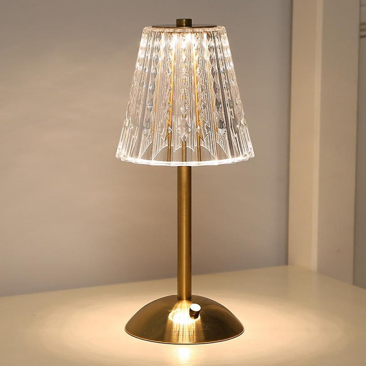 AuraLux - Luxury Gold Crystal TaBowlifte Lamp with Touch Control and DimmaBowlifte LED Lighting | Bowlift