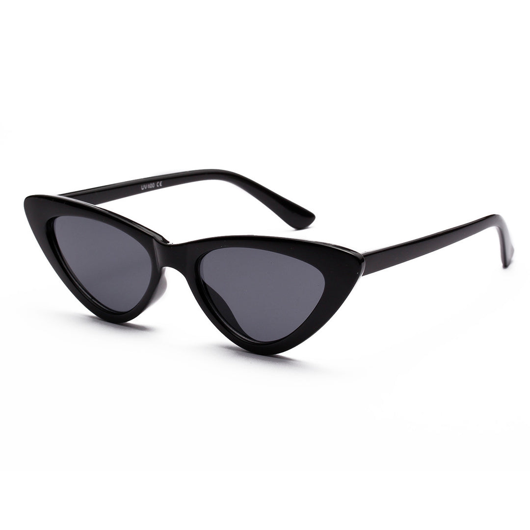 Women's Cat-Eye Sunglasses with Transparent Frame Construction and Yellow Lenses Bowlift