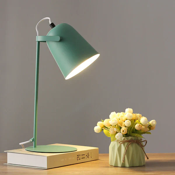 BowLift | Nordic Macaron Color Creative Iron Bucket Design Light Table Lamp