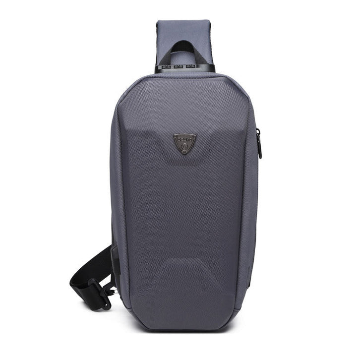 BowLift | Hard Shell Sling Bag with Lock, USB Port, Waterproof Material, Anti-theft Zips