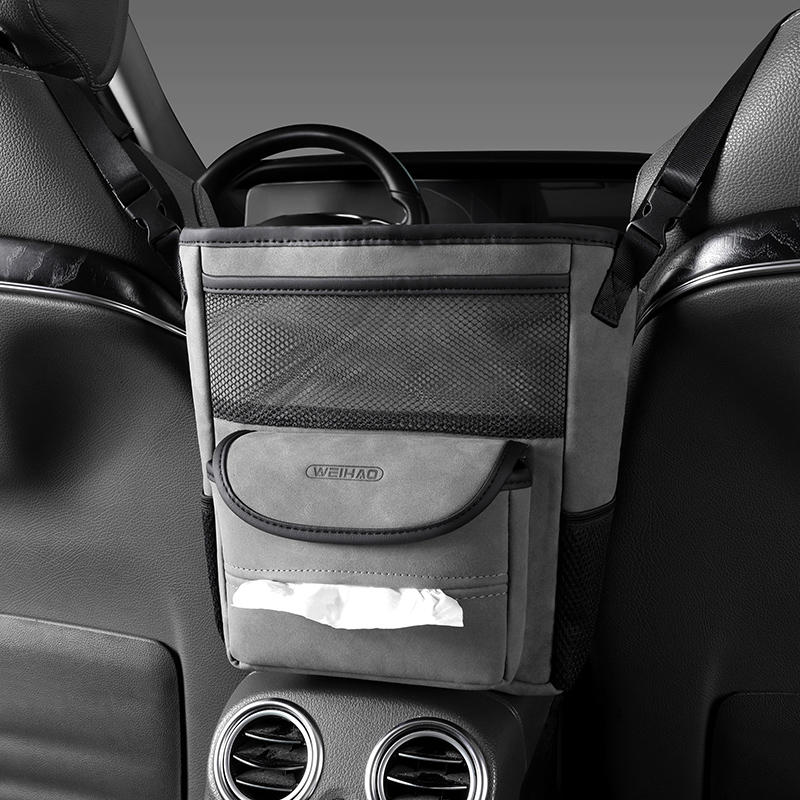 BowLift | Car Seat Gap Faux Fur Storage Hanging Bag Mesh Organizer