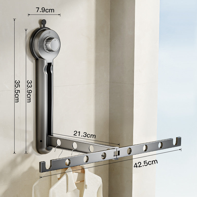 BowLift | Foldable Suction Cup Clothes Drying Rack for Windows