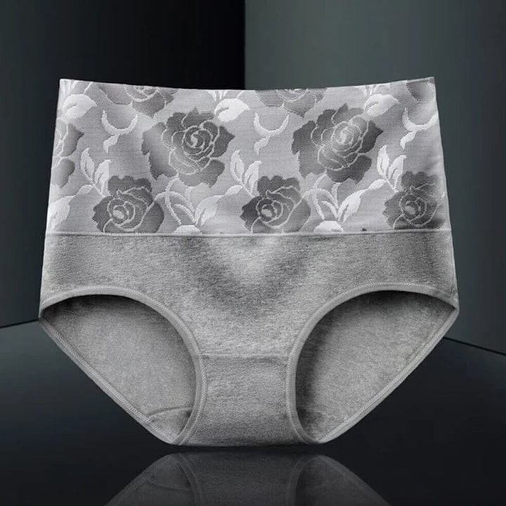 BowLift | High Waist Cotton Print Flower Briefs