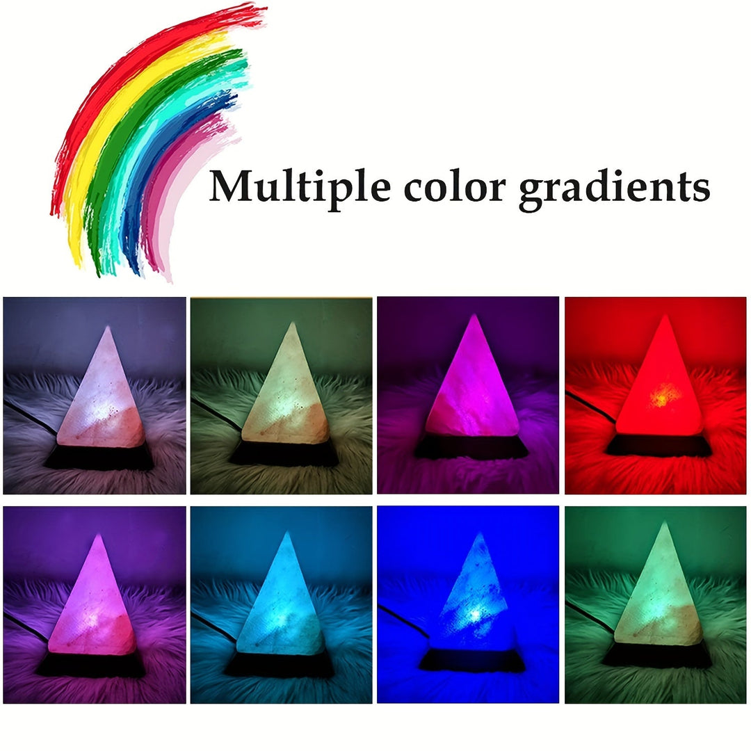 BowLift | Salt lamp - Handcrafted Himalayan salt lamp with 8-color changing LED, USB powered