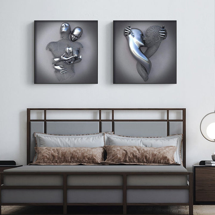 BowLift | Figure statue of metal Art Wall decoration