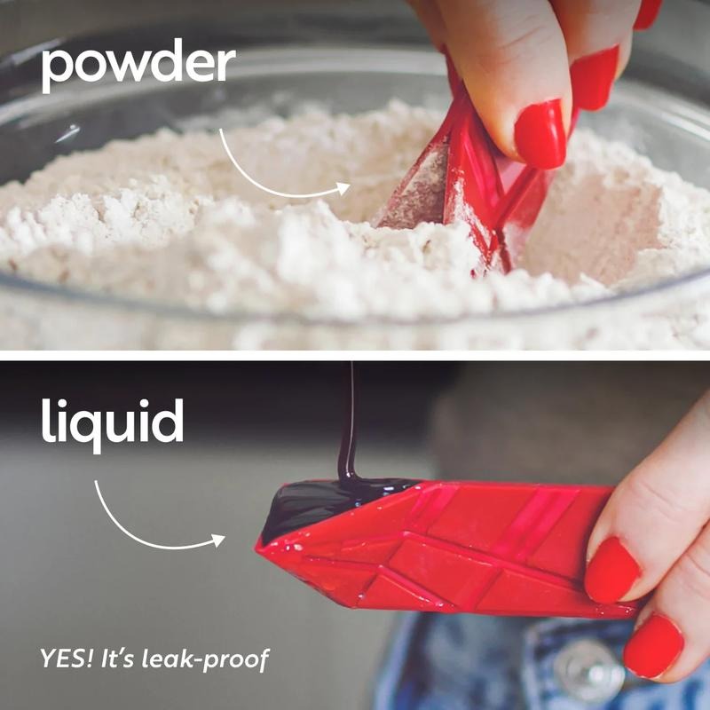 BowLift | 3-in-1 Folding Measuring Spoons | TriScoop Magnetic Design | Space-Saving Kitchen Tool