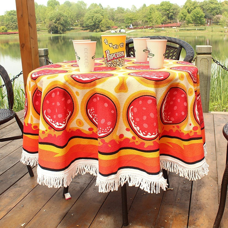 Beach towel in funny Hamburger design Bowlift