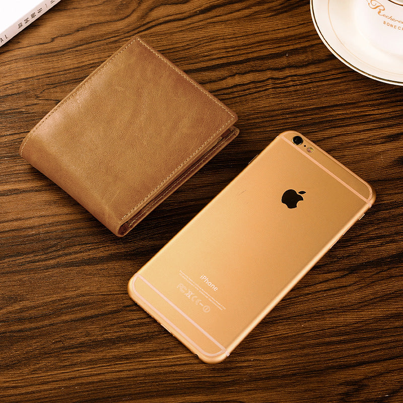 RFID-Blocking Leather Bi-Fold Wallet