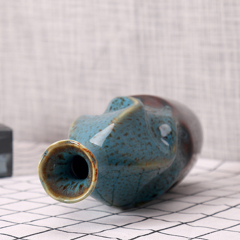 Artisanal Ceramic Decorative Bottle Vase Bowlift