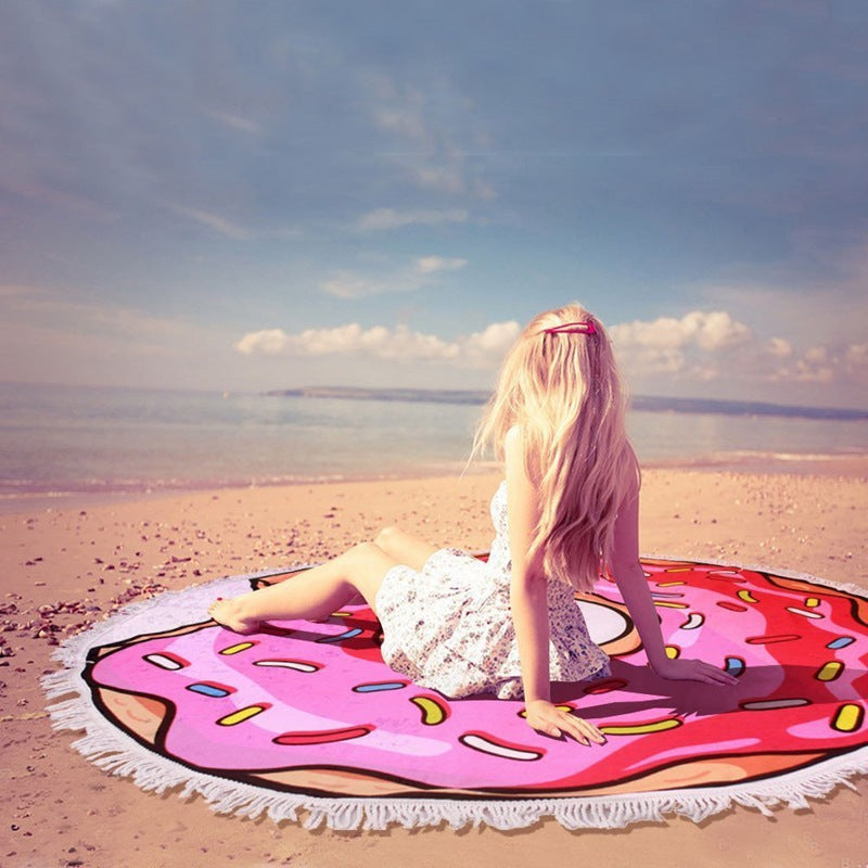 Beach towel in funny Hamburger design Bowlift