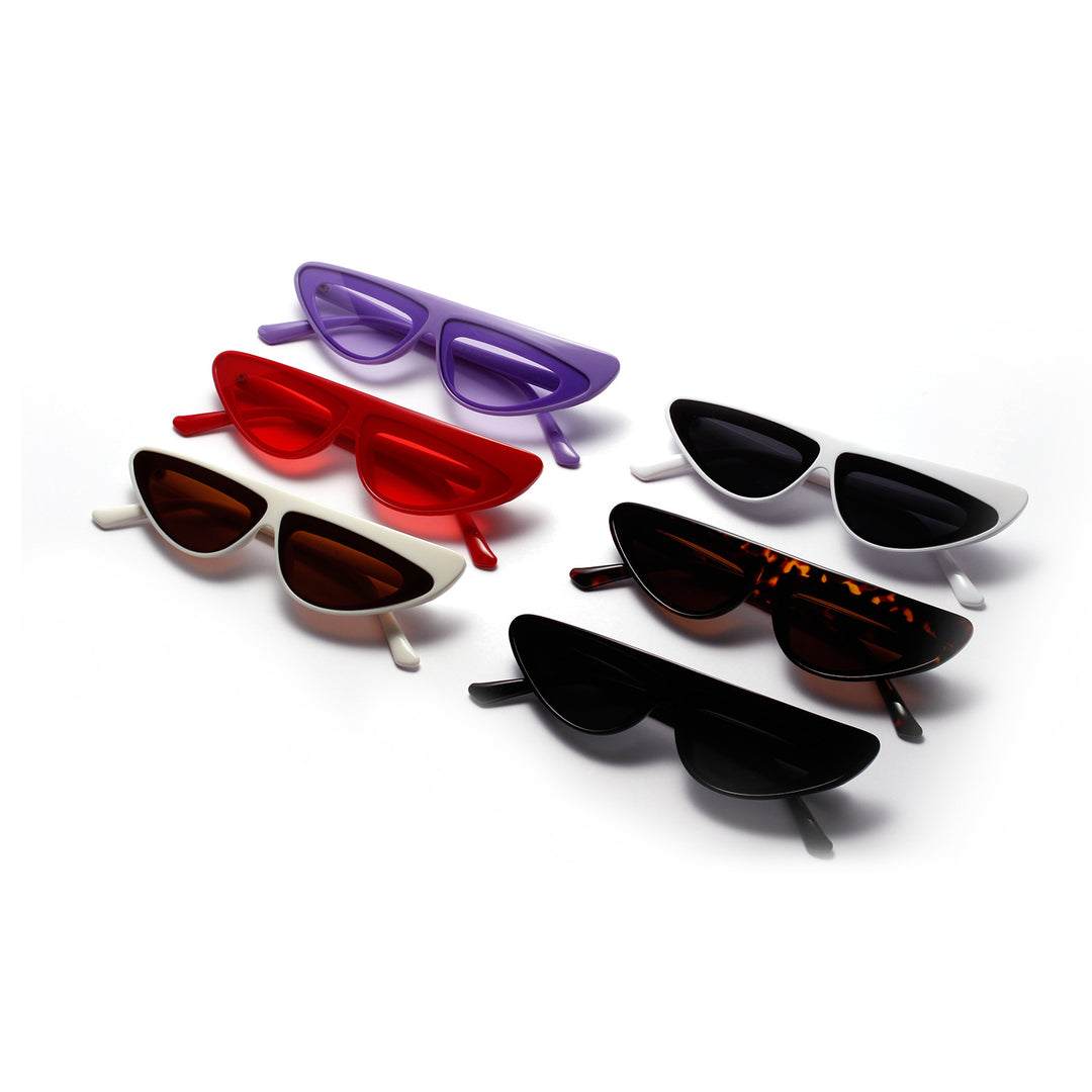 Women Cat-Eye Sunglasses with trendy asymmetrical design Bowlift
