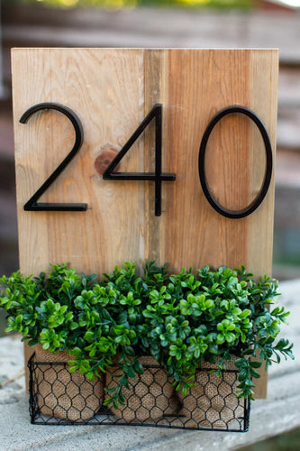 BowLift | Royelux Modern House Numbers - Stainless Zinc Alloy, Black Finish, 5