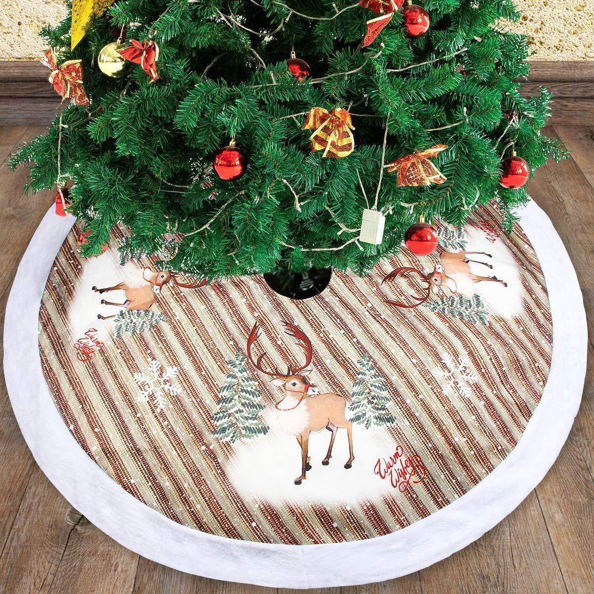 BowLift | Christmas Tree Bottom Decoration Tree Skirt 98cm Flannel Old Man Tree