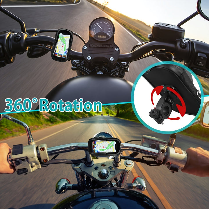 Waterproof Phone Holder for Bicycle and Motorcycle – 360° Rotatable and Suitable for 4.5–6.4 Inches | Bowlift