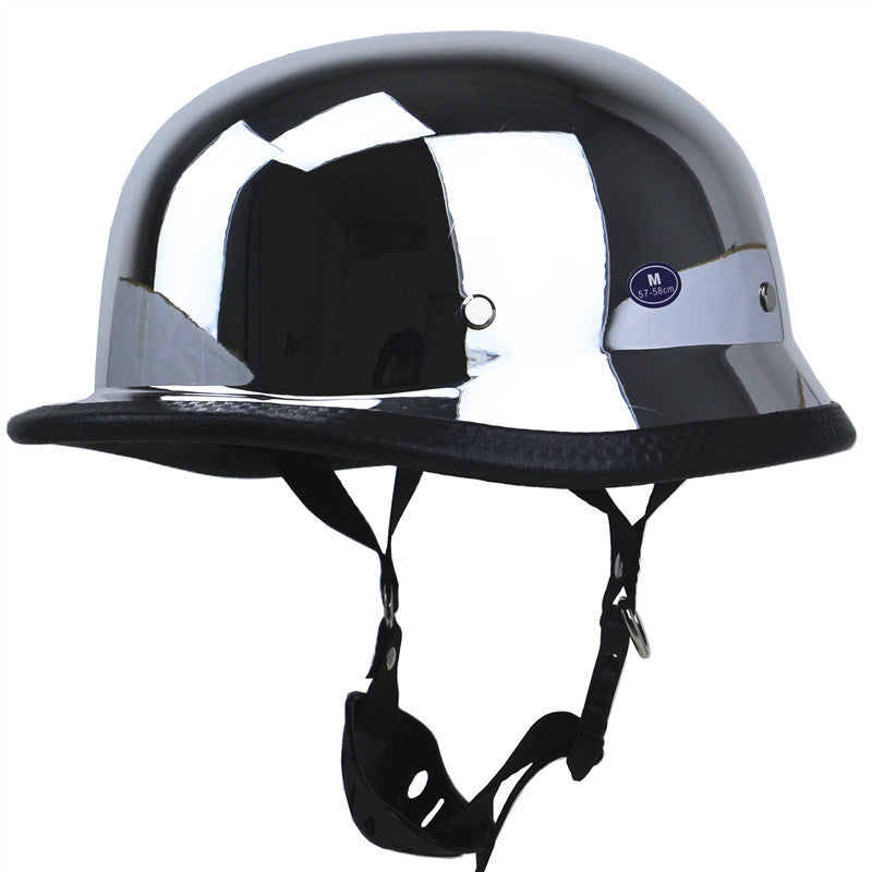 Stylish Chrome Motorcycle Helmet Bowlift