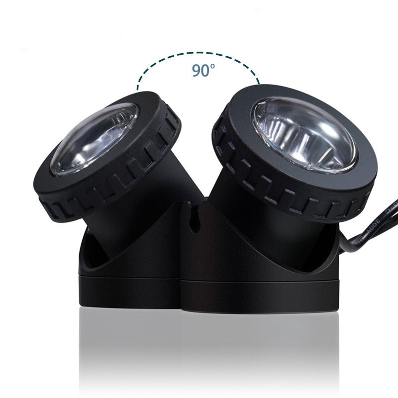 Adjustable Solar LED Landscape Spotlight With External Photovoltaic Panel And Extended Low-Voltage Cable Bowlift