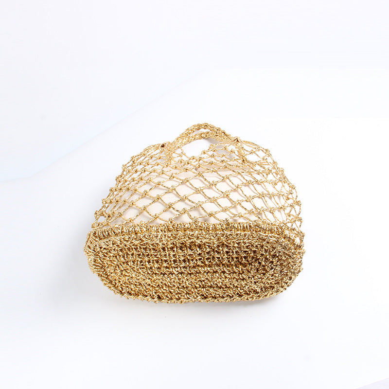 Hand-knotted mesh tote bag with luxurious lining Bowlift