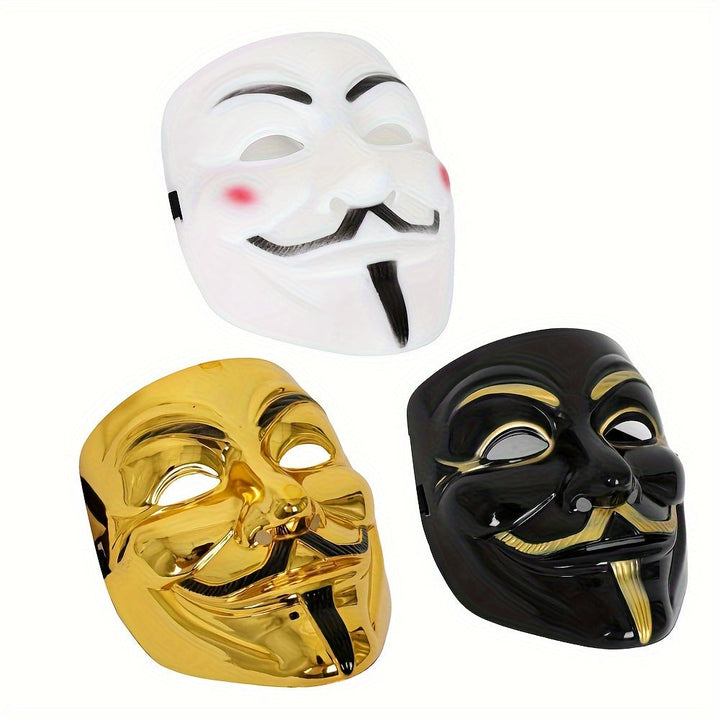 BowLift | Men's Full Face Plastic Halloween Mask | Anonymous Cosplay
