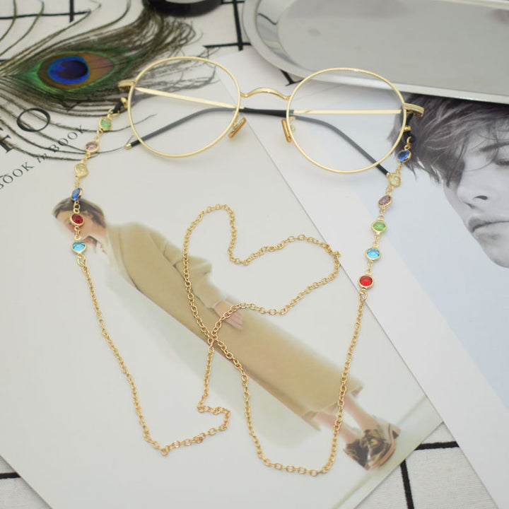 Elegant Gemstone Eyewear Chain Bowlift