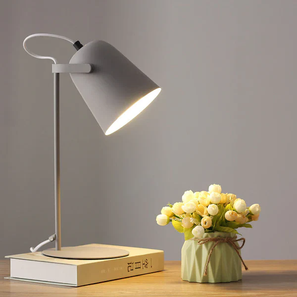 BowLift | Nordic Macaron Color Creative Iron Bucket Design Light Table Lamp