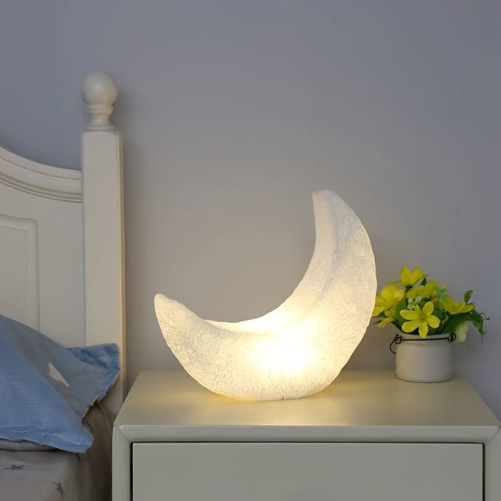 BowLift | Half Moon Night Lamp in Art Deco Style – Battery Powered with Switch