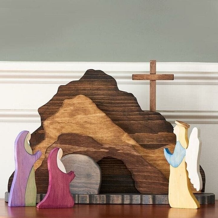 Easter Scene Wooden Decoration | Bowlift