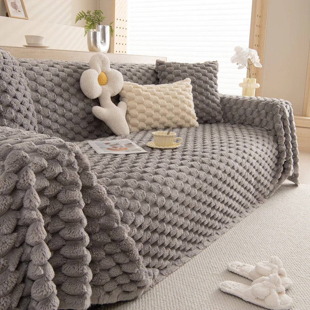 BowLift | Tufted Rabbit Faux Sofa Cover