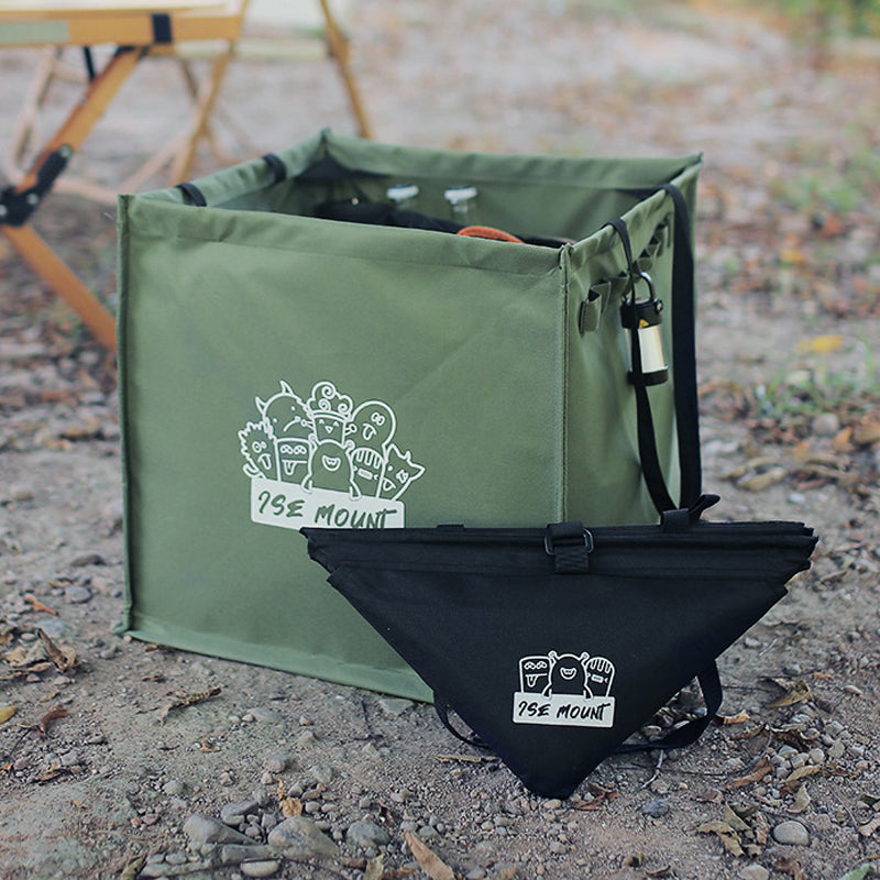 Foldable multifunctional trash can for outdoor use | Bowlift