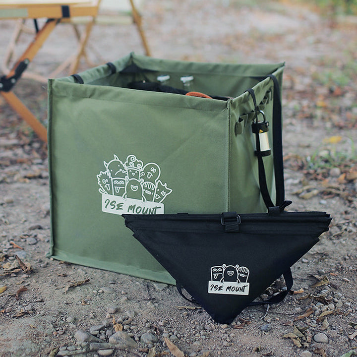 Foldable multifunctional trash can for outdoor use | Bowlift