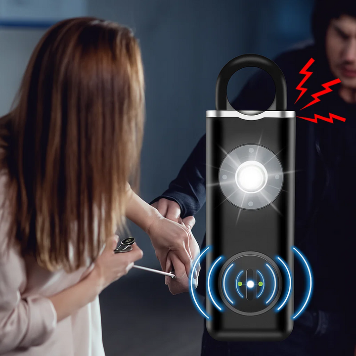 Ultra-Loud 130 dB Siren – Compact LED Torch Safety Device – For Night-Walkers Students & Commuters Bowlift