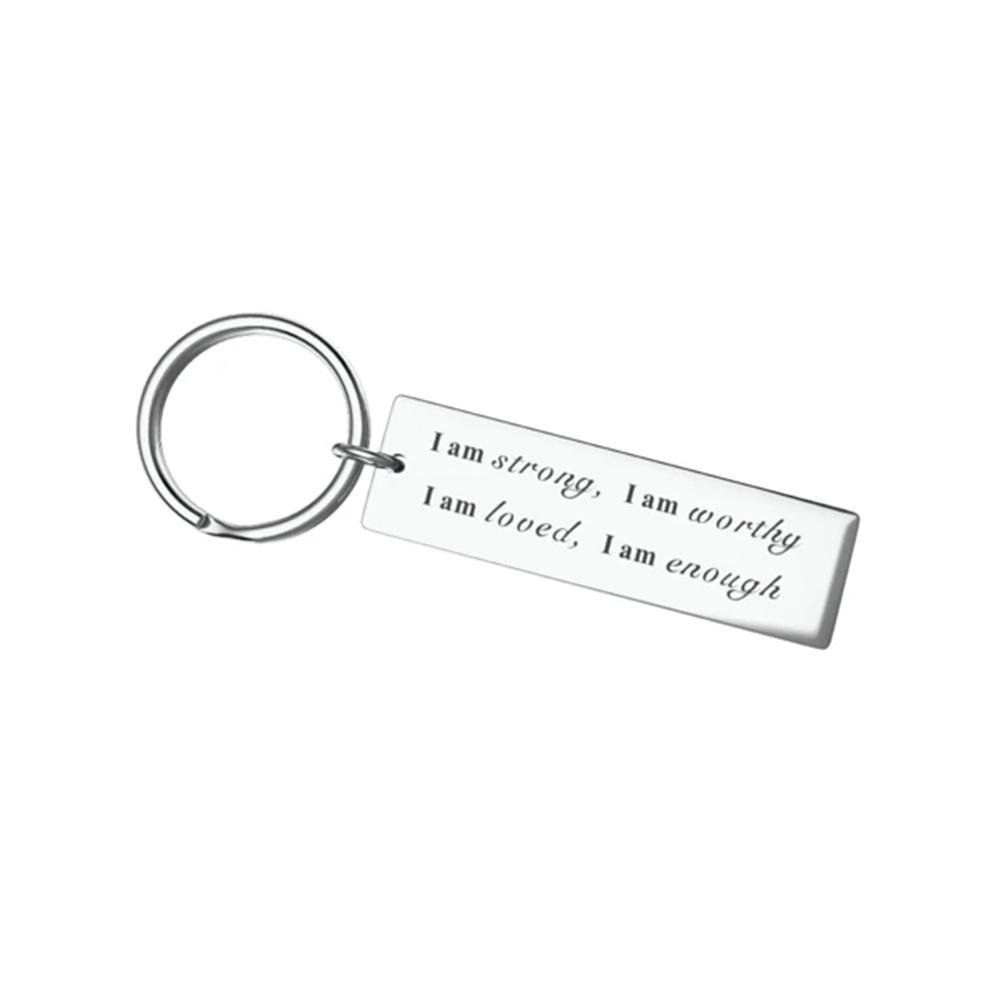 BowLift | Stainless Steel "I am strong" Keychain